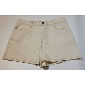 Free Assembly Girls 90's A-Line Cream Denim‎ Shorts - XXL (18)